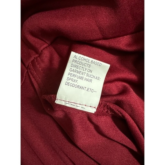 Mac Duggal Gown Dress Tiered Floral Embellished V Neck Deep Red Size 2 - Picture 11 of 16